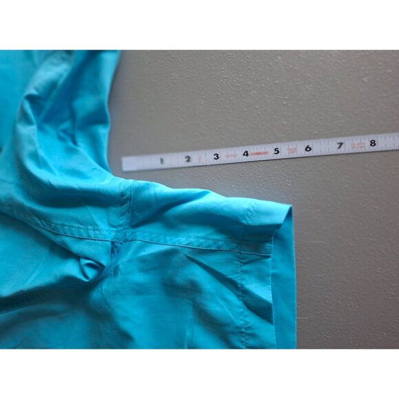 George Mens Swim Trunks Blue L Elastic Waist Drawstring Beach Vacation Tropical - Picture 6 of 7